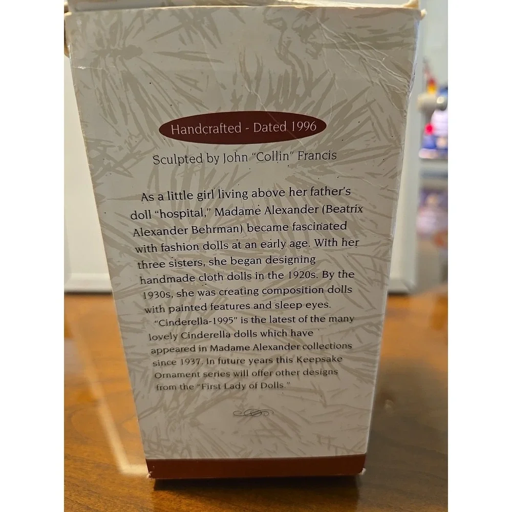 1995 CINDERELLA Madame Alexander 1st in Series Hallmark Keepsake Ornament  - NIB